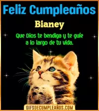 GIF Feliz Cumpleaños te guíe en tu vida Bianey